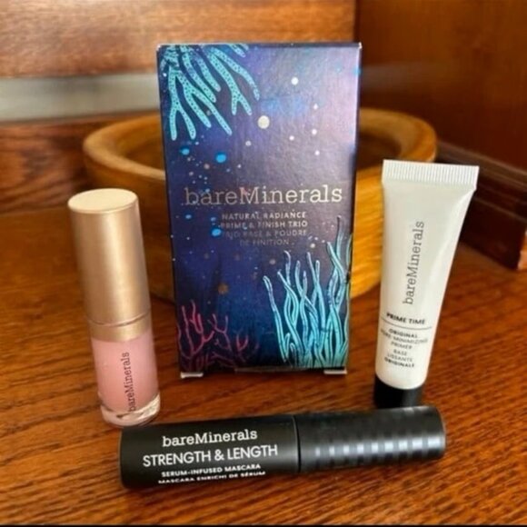 NEW ~ BAREMINERALS TRIO + FLAWLESS FACE BRUSH - Picture 3 of 9